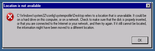 How to Solve ‘Desktop refers to location that is unavailable’ Error