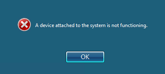 Fixed – ‘A Device Attached to the System is not Functioning’ Error
