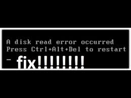 Fixed – A Disk Read Error Occurred