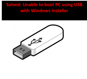 Boot PC using USB