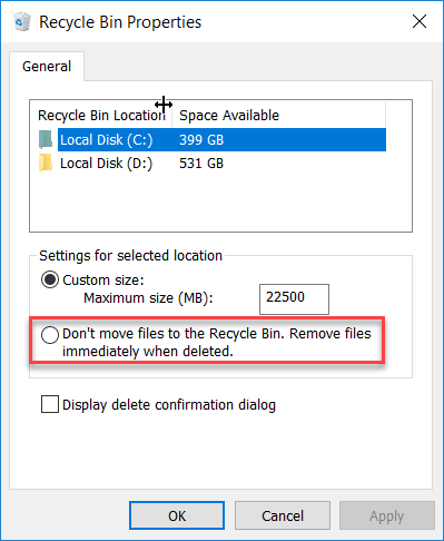 uncheck-dont-move-files-to-the-recycle-bin