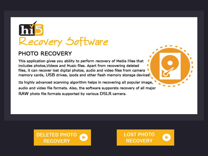 Hi5 Software Photo Recovery screenshot